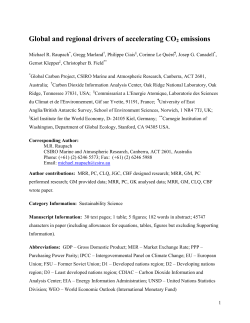 Global and regional drivers of accelerating CO2 emissions