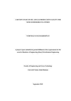 A REVIEW STUDY OF OIL AND GAS PRODUCTION FACILITY FOR