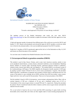 description « Extracorporeal blood oxygenation