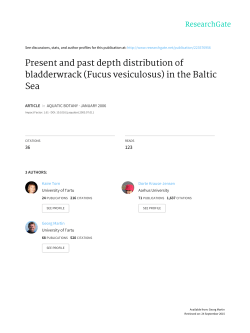 Present and past depth distribution of bladderwrack (Fucus
