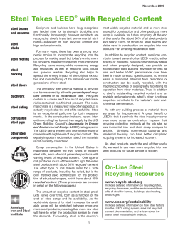 Steel Takes LEED&reg; with Recycled Content