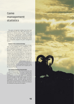 Game management statistics