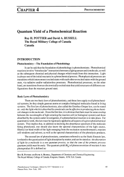 Quantum Yield of a Photochemical Reaction - 外文文献下载