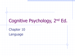 Cognitive Psychology, 2nd Ed.