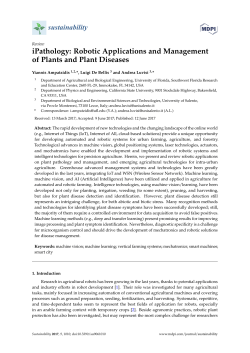 iPathology: Robotic Applications and Management of Plants