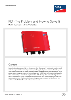 PID - The Problem and How to Solve It - Module