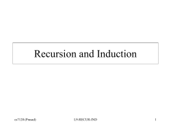 Recursion and Induction