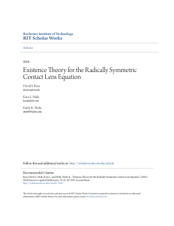 Existence Theory for the Radically Symmetric Contact Lens Equation