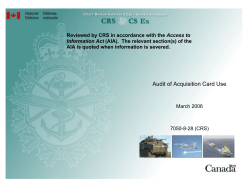 Audit of Acquisition Cards Use