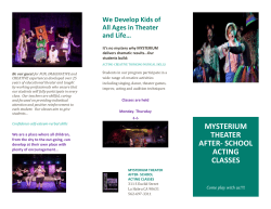 Mysterium Theater After- School Acting Classes Come play with us!!!!