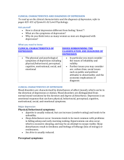 CLINICAL CHARACTERISTICS AND DIAGNOSIS OF