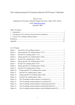 GTAP CO2 emissions - Global Trade Analysis Project