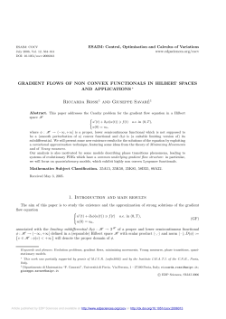 Gradient flows of non convex functionals in Hilbert spaces and