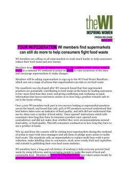 press release - National Federation of Women`s Institutes