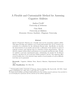 A Flexible and Customizable Method for Assessing Cognitive Abilities