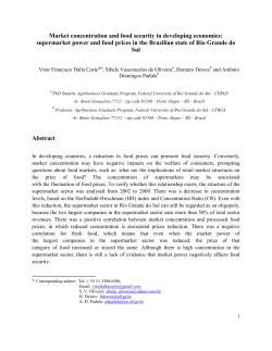 Market concentration and food security in developing economies