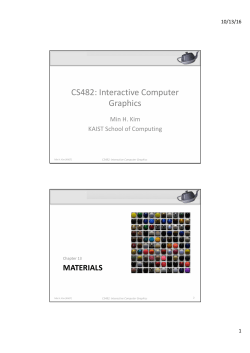 CS482: Interactive Computer Graphics