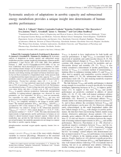 Systematic analysis of adaptations in aerobic capacity and