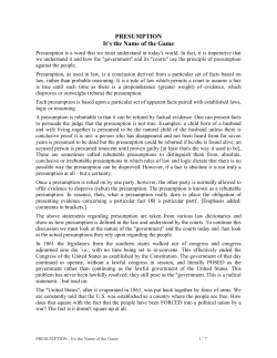 PRESUMPTION - It`s the Name of the Game - Freedom School