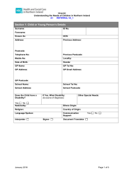 Section 1: Child or Young Person`s Details