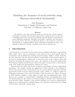 Modeling the dynamics of social networks using Bayesian