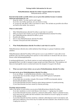 Package leaflet: Information for the user Methylthioninium chloride