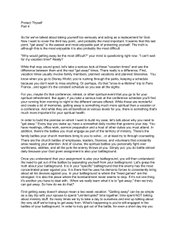 Protect Thyself Pt.4 - New Life World Outreach