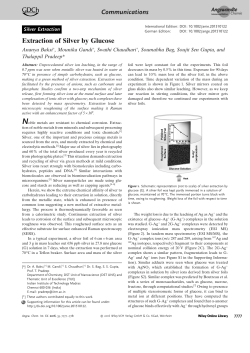 Extraction of Silver by Glucose - DST Unit of Nanoscience