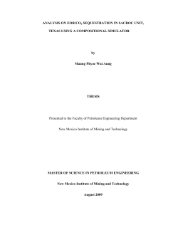 Analysis on EOR/CO2 Sequestration in Sacroc Unit, Texas using a