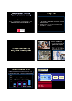 Using advances in Cognitive Psychology to enhance