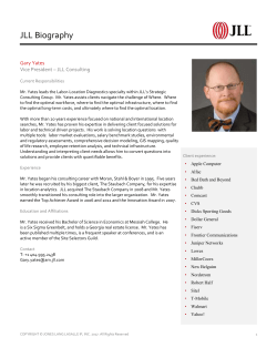 JLL Biography Client experience: Apple Computer Alfac Bed Bath