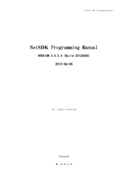 NetSDK Programming Manual