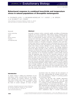 Behavioural response to combined insecticide and temperature
