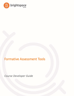 Formative Assessment Tools - Brightspace Community