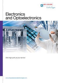Electronics and Optoelectronics - Air Liquide Advanced Technologies
