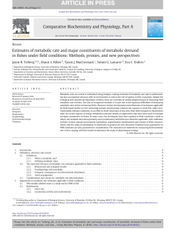 Estimates of metabolic rate and major constituents of