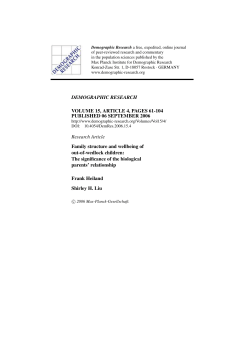 Family structure and wellbeing of out-of