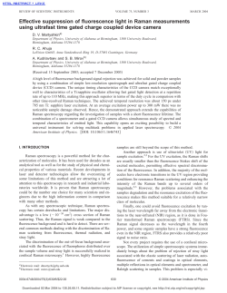 Effective suppression of fluorescence light in Raman