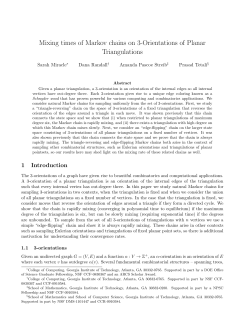 Mixing times of Markov chains on 3
