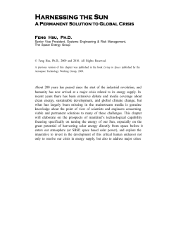 Harnessing the Sun A Permanent Solution to Global Crisis Feng