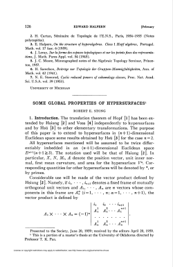SOME GLOBAL PROPERTIES OF HYPERSURFACES1 Ai Ai Ai AiX