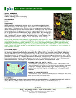 Plant Conservation Alliance&reg;s Alien Plant Working Group Lesser