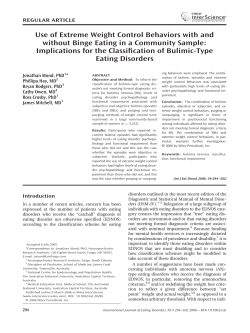 Use of extreme weight control behaviors with and without binge