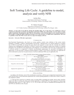 Soft Testing Life Cycle: A guideline to model, analysis and verify NFR