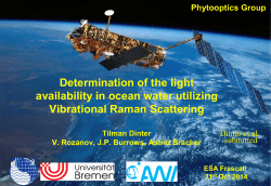 Determination of the light availability in the ocean using the