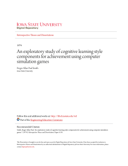 An exploratory study of cognitive learning style components for