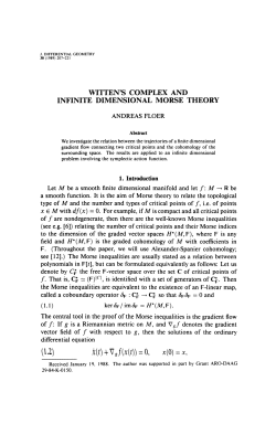 witten`s complex and infinite dimensional morse theory