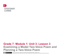 Grade 7: Module 1: Unit 3: Lesson 3 Examining a Model Two