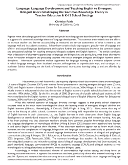 Language, Language Development and Teaching English to