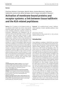 Activation of membrane-bound proteins and receptor